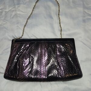 Kotur Elegant Purple Snakeskin Bag